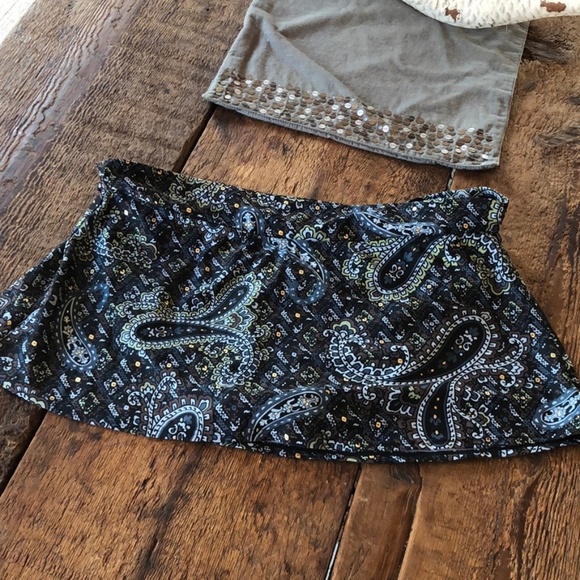 Athleta Other - 🆕Athleta blue, black, teal,  paisley swim skOrr